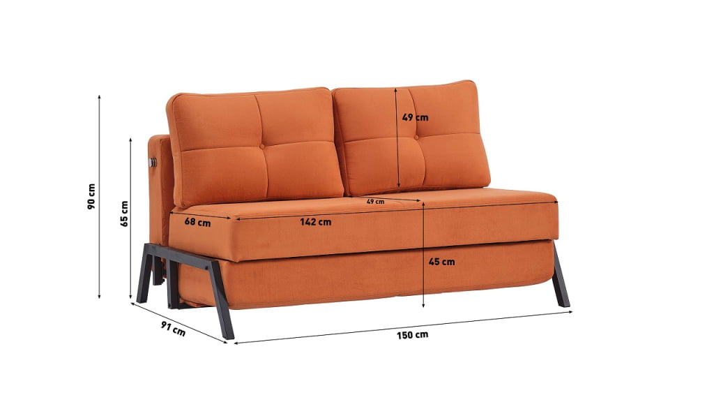 Διθέσιος Καναπές Κρεβάτι Gabi 19-003 Tile1